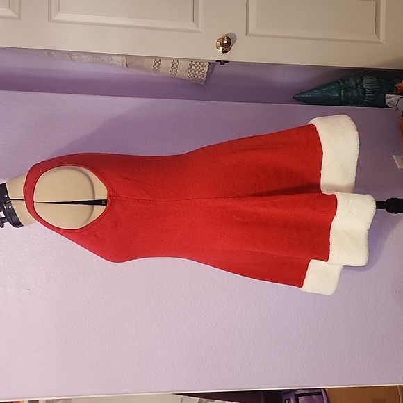 99 Jane Strret Christmas Red and White Sweater Dress Size XL - Picture 4 of 7